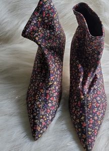 ZARA Liberty Print Sock Bootie Size 7